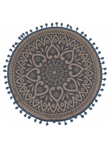 Villa d´Este 6er-Set: Tischsets in Grau/ Beige - Ø 38 cm