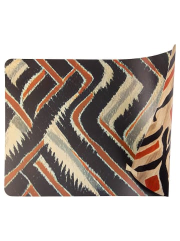 Villa d´Este 6er-Set: Tischsets "Malindi" in Schwarz/ Rot - (L)45 x (B)30 cm