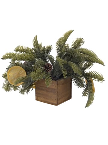 Villa d´Este Sztuczny kwiat w kolorze zielono-brązowym - wys. 16 cm