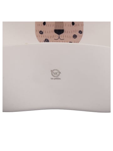 Villa d´Este Silikon-Lätzchen "Leopard" in Creme - (L)25,5 x (B)14 cm