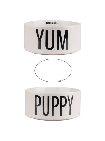 TINTEUNICHE Miska "Bigismore" w kolorze białym dla zwierząt - 600 ml