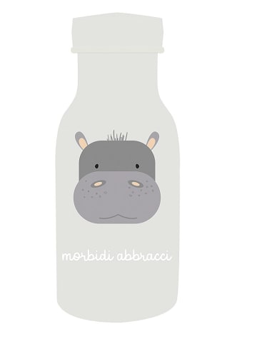 Villa d´Este Isolierflasche "Hippo" in Weiß/ Grau - 420 ml