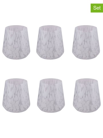 Villa d´Este 6er-Set: Gläser "Candy" in Weiß - 410 ml