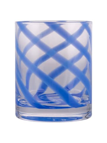 Villa d´Este 6-delige set: glazen "Vertigo" blauw - 340 ml