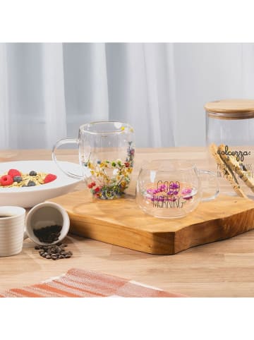 Villa d´Este Theeglas "Flowers" meerkleurig - 300 ml