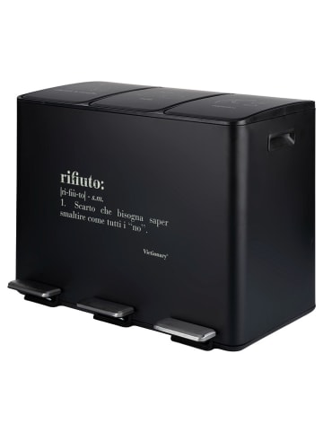 Villa d´Este Pedaalemmer "Victionary" zwart - 3x 15 l