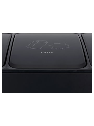 Villa d´Este Kosz "Viktionary" w kolorze czarnym na śmieci - 3x 15 l