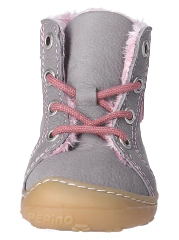 PEPINO Leder-Boots "Georgie" in Grau/ Rosa
