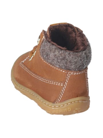 PEPINO Leder-Lauflernschuhe "Tary" in Hellbraun