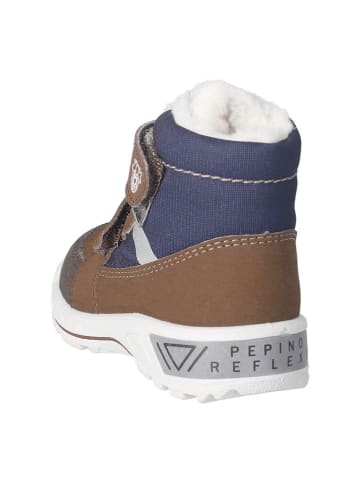 PEPINO Winterboots "Flo" donkerblauw/bruin