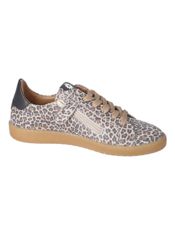 Ricosta Leren sneakers beige/bruin