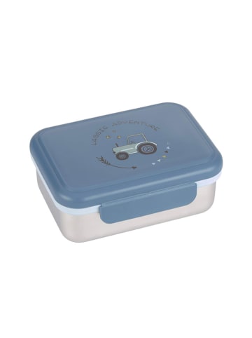 Lässig Lunchbox "Adventure" in Blau/ Silber - (B)17,3 x (H)13,3 x (T)6,9 cm