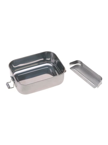 Lässig Lunchbox "Adventure" in Silber/ Beige - (B)18 x (H)12,7 x (T)6 cm