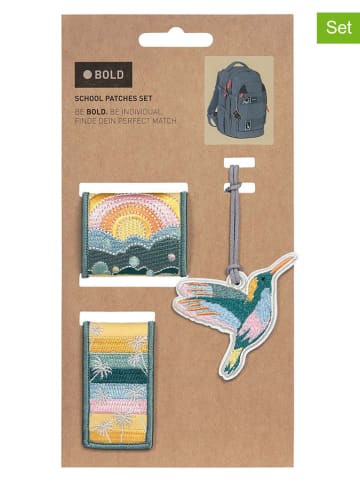 Lässig 3er-Set: Patches "Paradise" in Grün/ Gelb