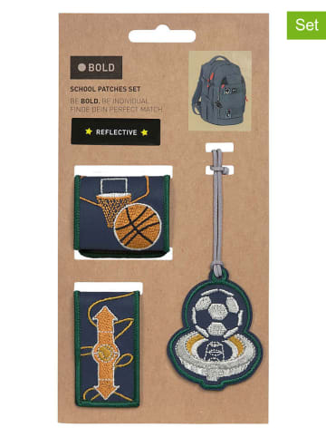 Lässig 3er-Set: Patches "Sport" in Dunkelblau/ Grün