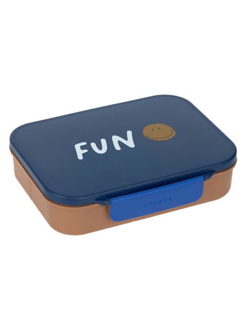 Lässig Lunchbox "Little Gang - Smile" in Dunkelblau - (B)21 x (H)5 x (T)17 cm