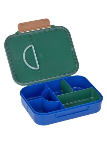 Lässig Lunchbox "Little Gang - Rainbow" groen/blauw - (B)21 x (H)5 x (D)17 cm