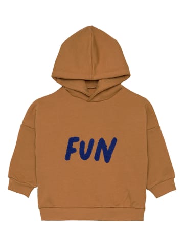 Lässig Hoodie "Little Gang Fun" in Hellbraun