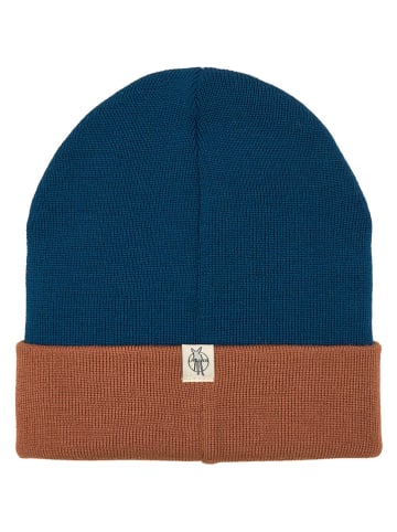 Lässig Wollen beanie "Little Gang" blauw/lichtbruin