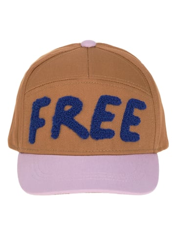 Lässig Cap "Little Gang Free" in Hellbraun/ Lila