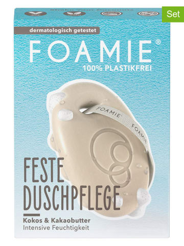 Foamie 4er-Set: Feste Duschpflege "Shake Your Coconuts" - je 80 g