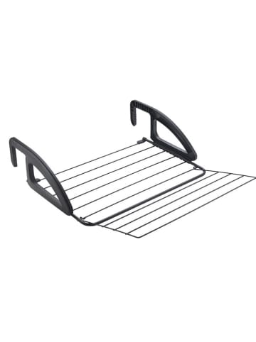 metaltex Balkonwasdroogrek "Bries" zwart - (L)62 x (B)61 cm