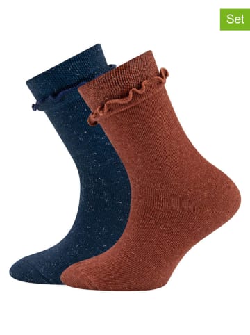ewers 2er-Set: Socken in Hellbraun/ Dunkelblau
