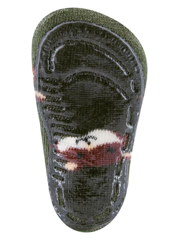 ewers 2er-Set: ABS-Socken "SoftStep Hamster" in Dunkelgrün