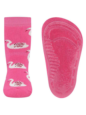 ewers ABS-Socken "SoftStep Schwan" in Pink