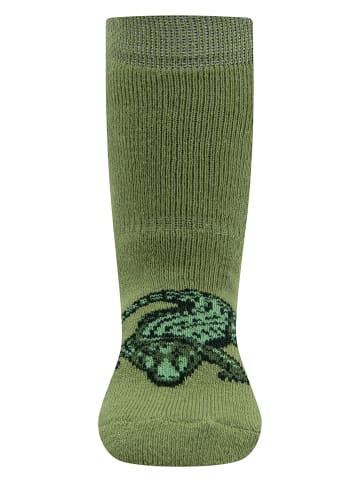 ewers 2er-Set: ABS-Socken "Krokodil" in Grün