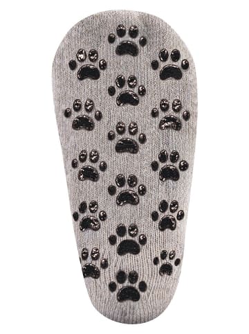 ewers 2er-Set: ABS-Socken "Waldtiere" in Grau/ Hellbraun