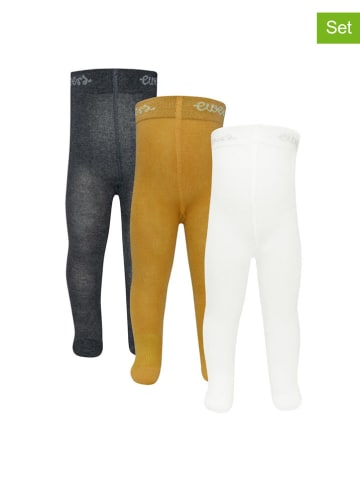 ewers 3er-Set: Strumpfhosen in Schwarz/ Hellbraun/ Weiß