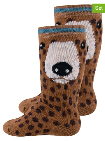 ewers 2er-Set: Kniestrümpfe in Hellbraun