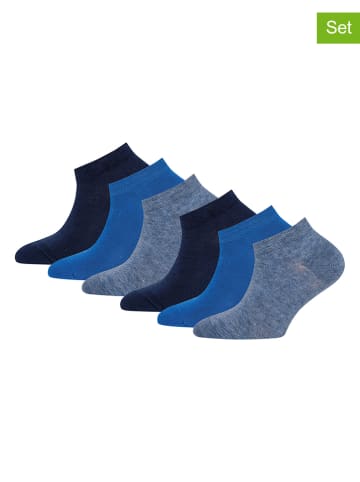 ewers 6er-Set: Sneakersocken in Blau