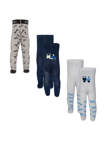 ewers 3er-Set: Thermo-Strumpfhosen in Grau/ Dunkelblau