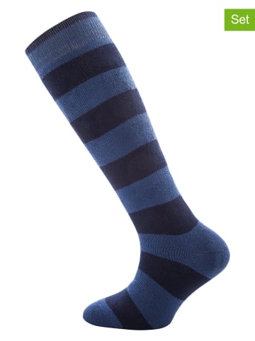 ewers 2er-Set: Thermo-Kniestrümpfe in Blau