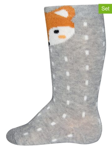 ewers 2er-Set: Kniestrümpfe in Grau