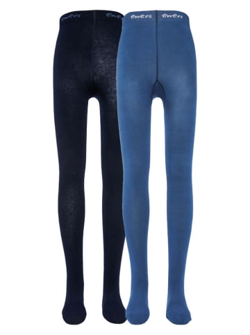 ewers 2er-Set: Strumpfhose in Blau/ Dunkelblau