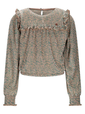 No-No Bluse "Tisja" in Beige/ Grün