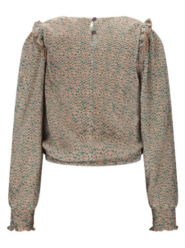 No-No Bluse "Tisja" in Beige/ Grün