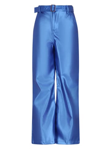 No-No Spodnie "Simona" w kolorze niebieskim ze skóry syntetycznej