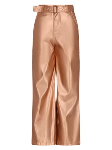 No-No Kunstleren broek "Simona" goudkleurig