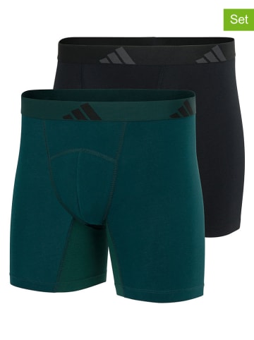 adidas 2-delige set: boxershorts zwart/groen