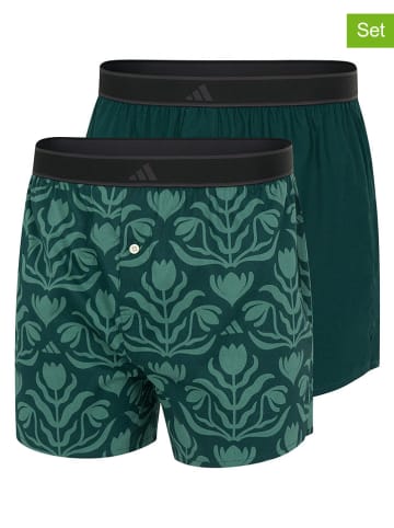adidas Bokserki (2 pary) w kolorze zielonym