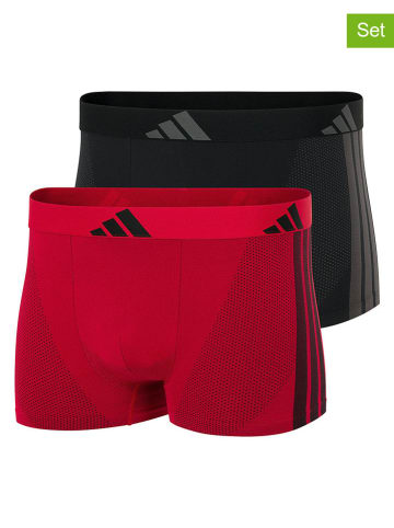 adidas 2er-Set: Boxershorts in Schwarz/ Rot