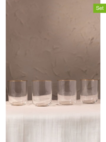 Hermia Szklanki (4 szt.) w kolorze złotym - 350 ml