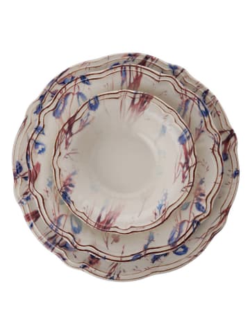 Hermia 24-delig combiservies wit/blauw/rood