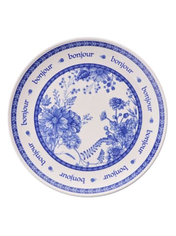 Hermia 6er-Set: Dessertteller in Weiß/ Blau - Ø 19,3 cm