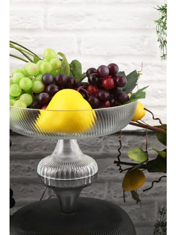 Hermia Obstplatte in Transparent/ Gold - (H)13 x Ø 24 cm