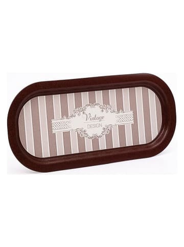 Hermia Tablett in Braun/ Beige - (L)16 x (B)35 cm